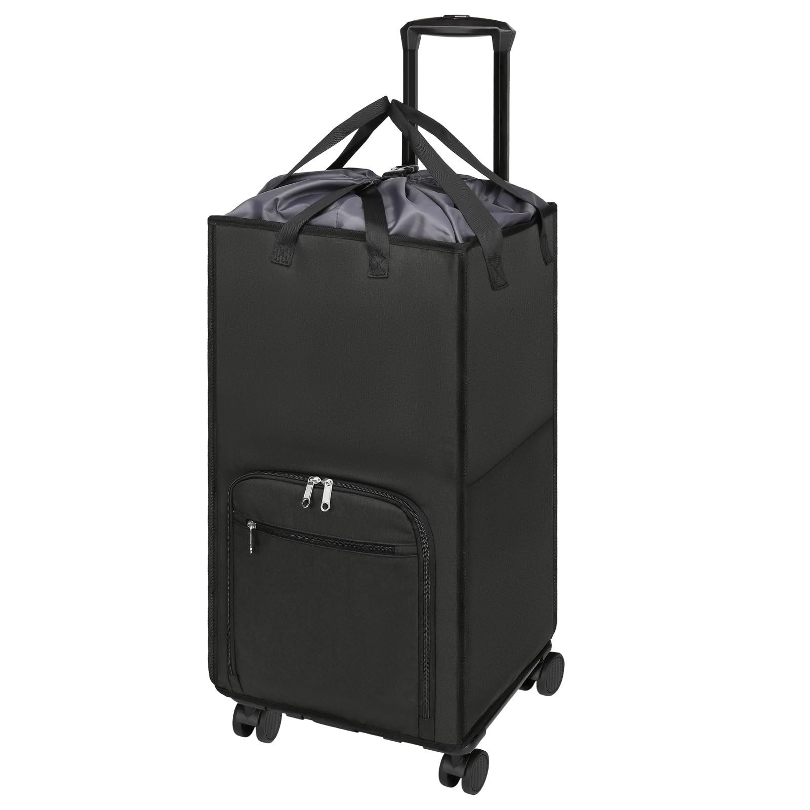 Bukere Extra Large Rolling Laundry Basket with Wheels, 90L Freestanding Collapsible Laundry Hamper Bag for Clothes Storage, Remo