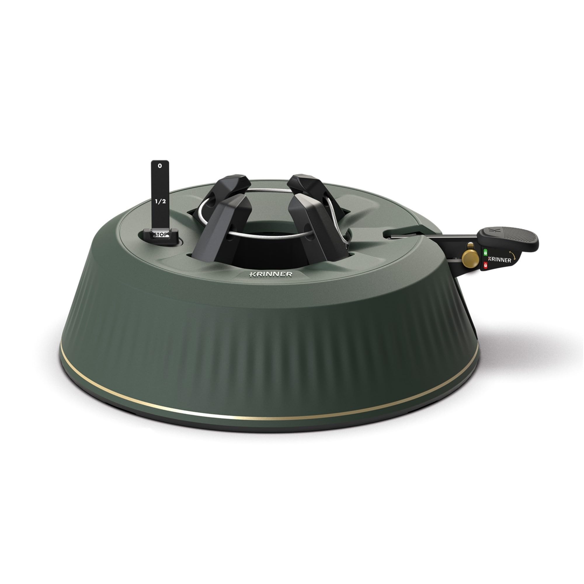 Krinner X-6 Christmas Tree Stand, Green - Single Cable Operation, Holds Up to 6 Foot Holiday Trees - Foot Press for Easy Setup, 