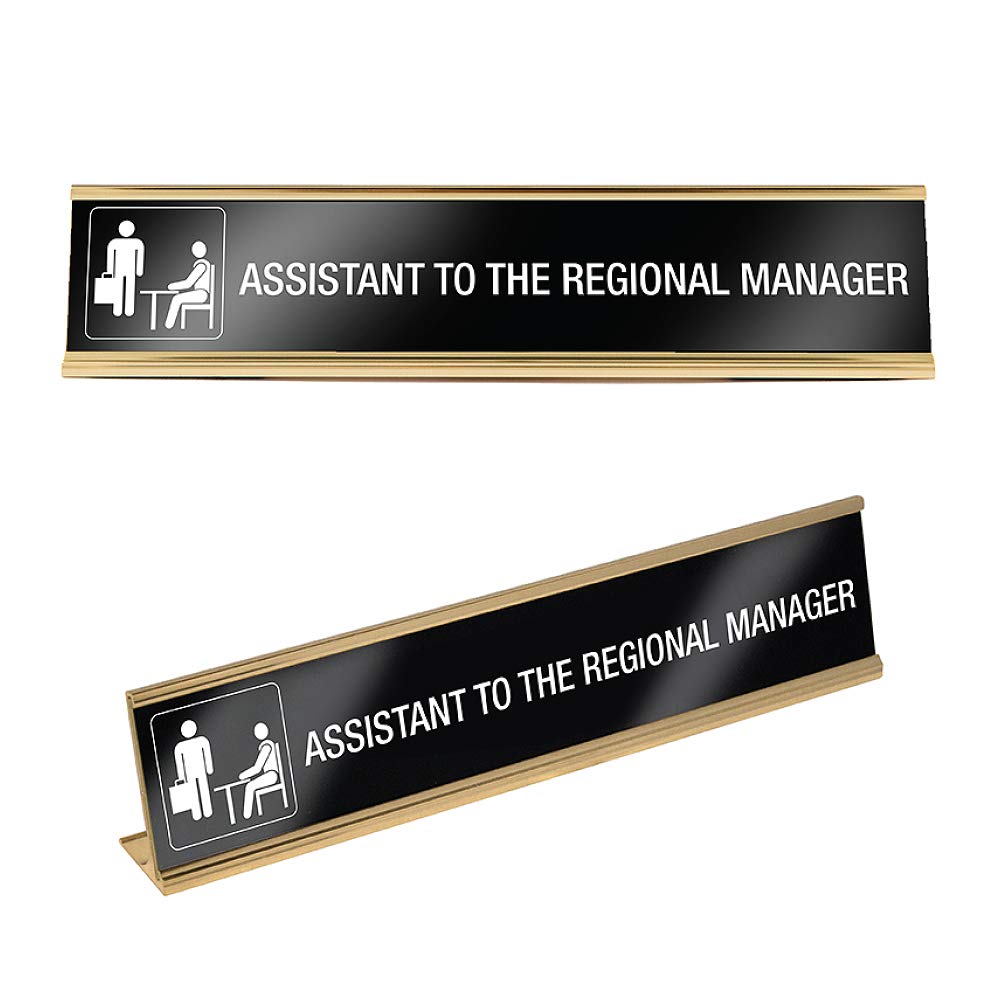 The Office, 'Dunder Mifflin' Name Plate, 'Assistant To The Regional Manager' Desk Name Plate, By Justfunky