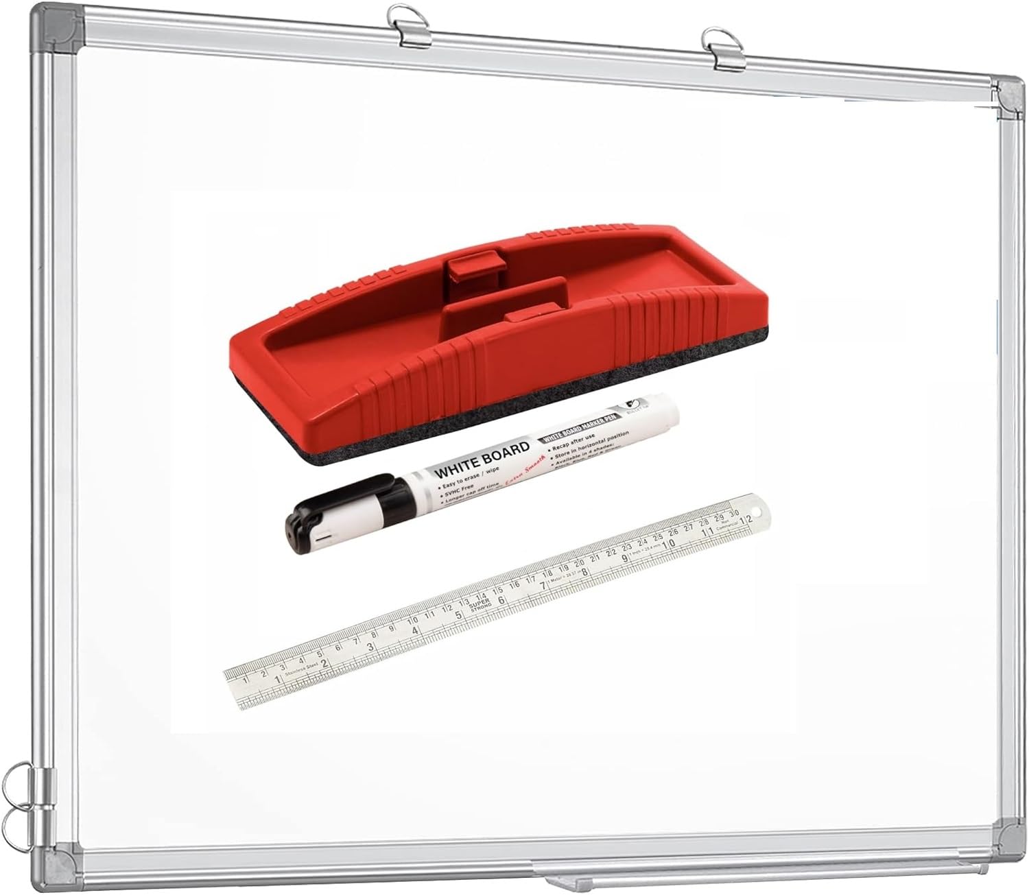 Eclet Non Magnetic 1 X 1.5 Feet Double Sided White Board And Chalk Board Front Side Whiteboard Marker Surface And Back Side Chal