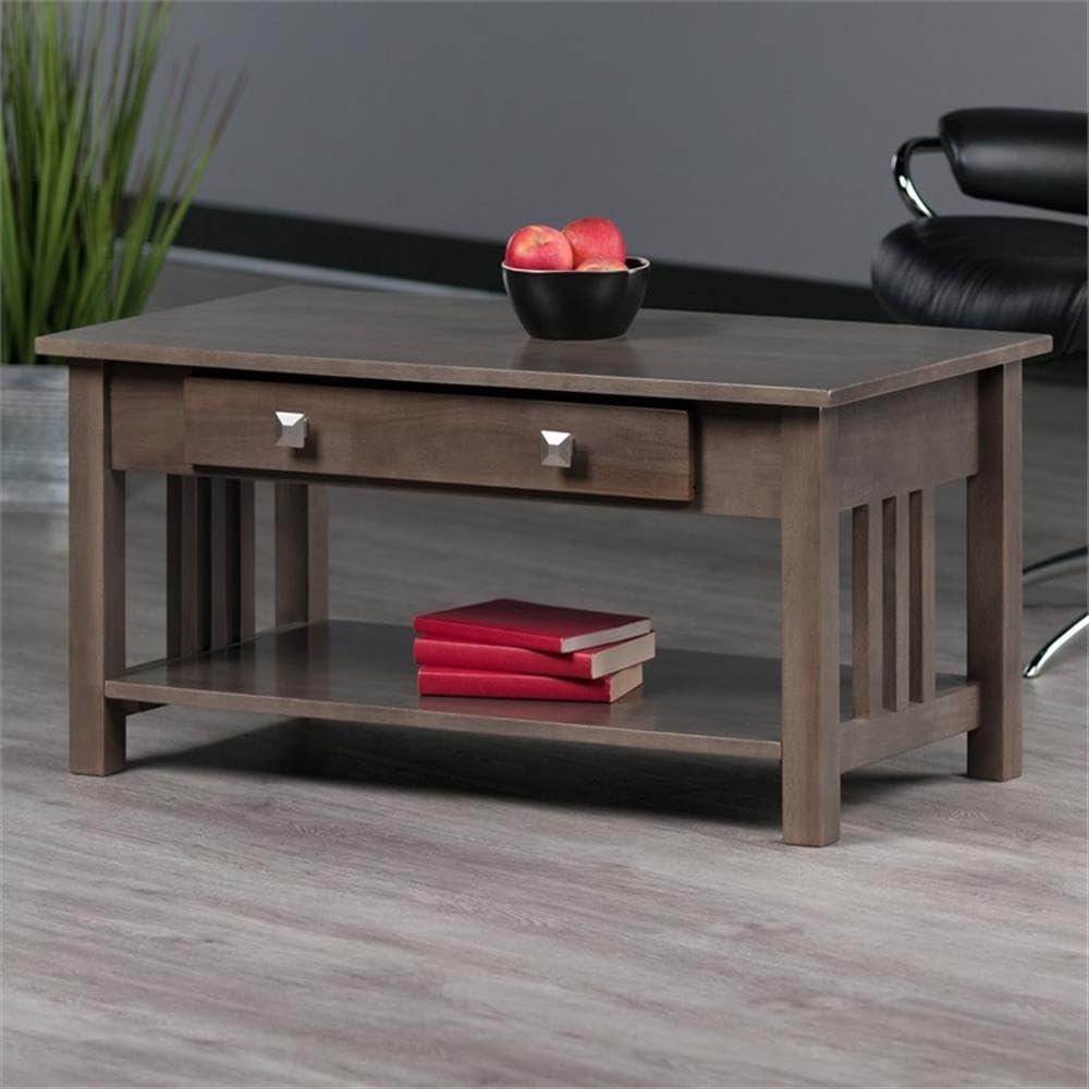 Winsome Wood Stafford Coffee Table, Oyster Gray