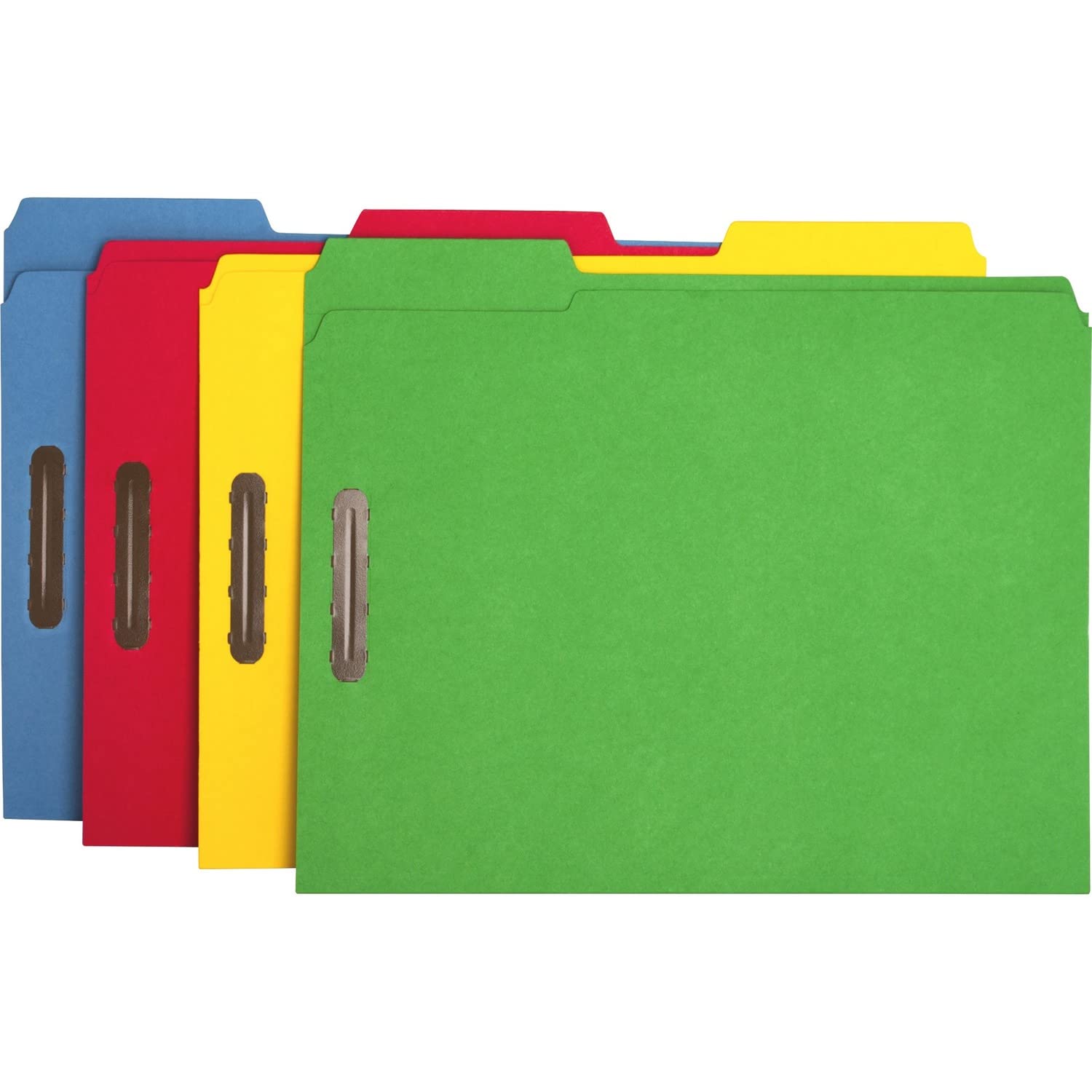 Sparco Sp17571 Fastener Folders, Ltr, 1/3-Inch Cut, 50/Bx, Assorted