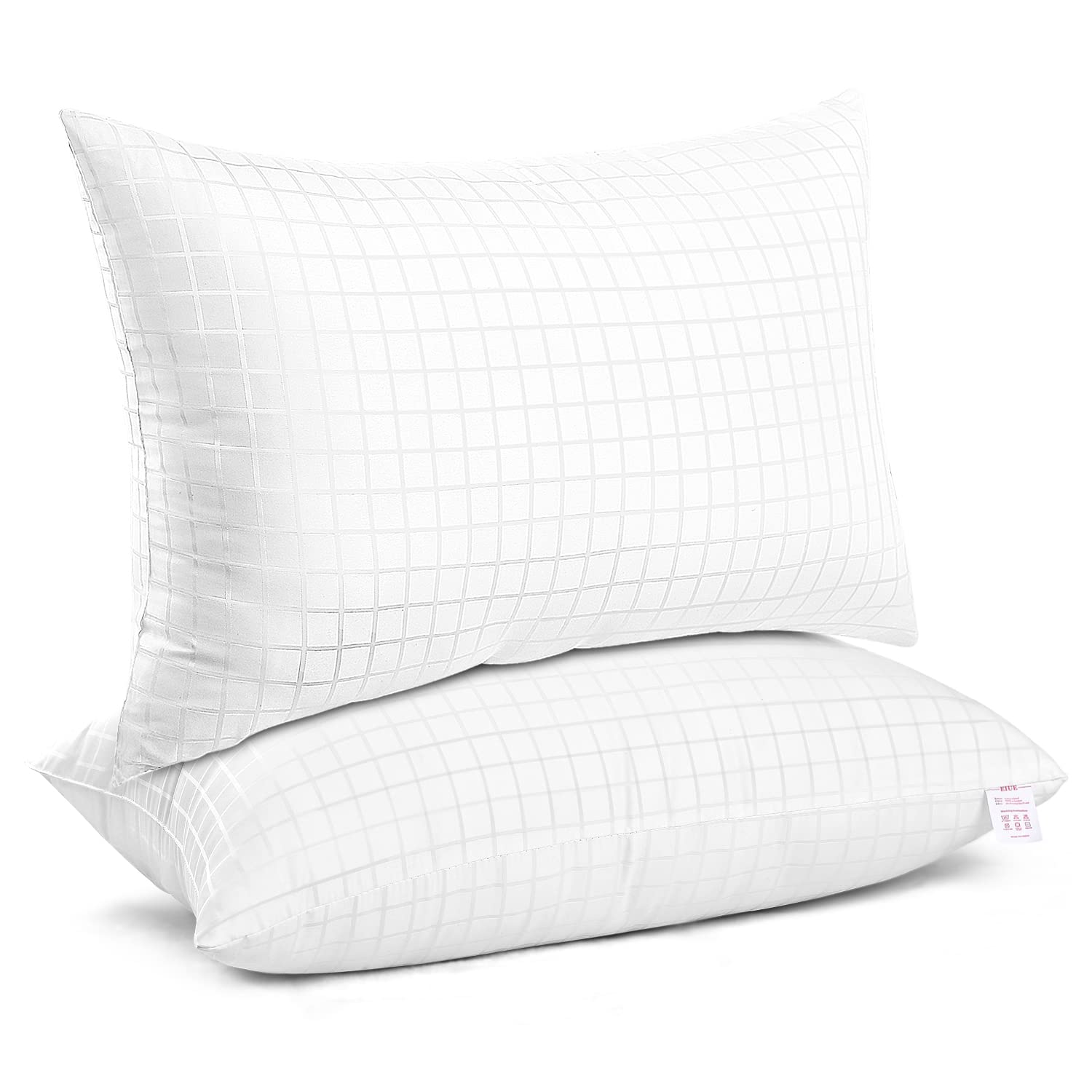 Eiue 2 Pack Queen Size Bed Pillows For Sleeping,Super Soft Down Alternative Microfiber Filled Pillows,20 X 30 Inches,White