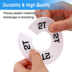 Blulu 10 Pack Clothing Rack Size Dividers Round Hangers Dividers