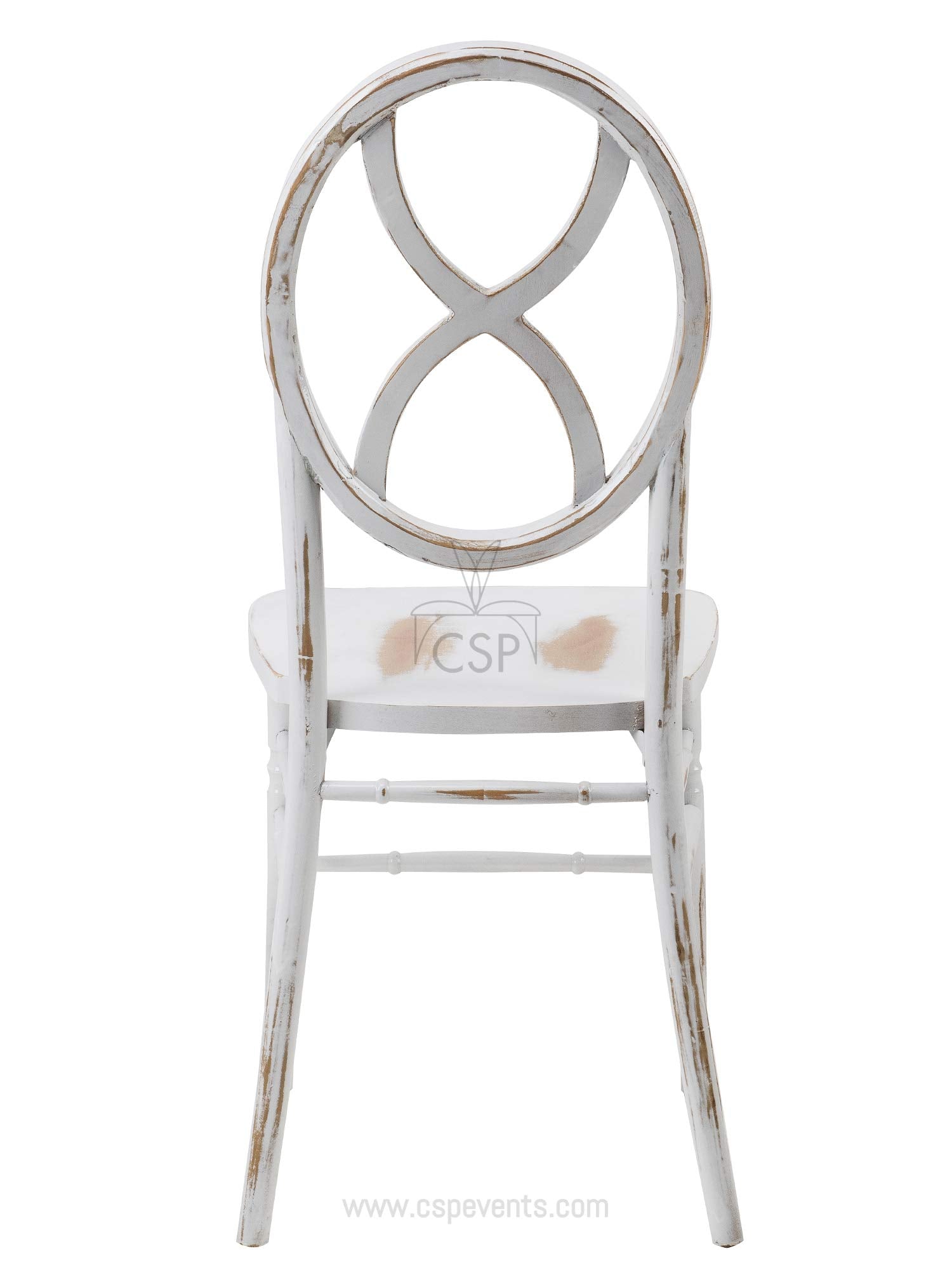 Commercial Seating Products Sandglass Lime White Wood Chairs, 1-Pack