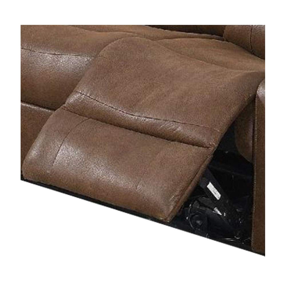 Simple Relax Breathable Leatherette Motion Bucket Seats Sofa, Brown