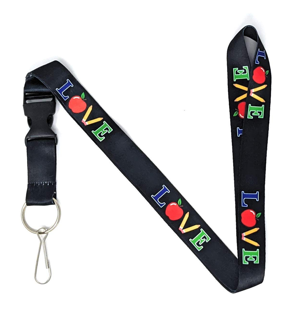 Teacher Lanyard Keychain For Id Badge And Keys | Teacher Appreciation Gift For Back To School | Durable Polyester Novelty Neckla