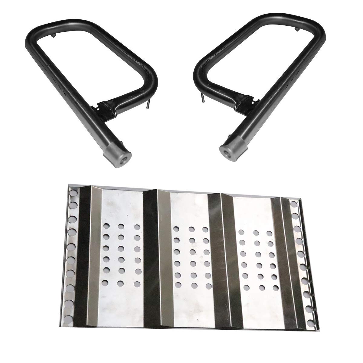 Htanch Sn6201(1-Pack) 16Ga Stainless Steel Heat Plate And 162R1 162L1 Stainless Steel Grill Burner Replacement For Steelman Bi24