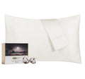 Luxury 100% Egyptian Cotton Pillow Cases Standard Size Set Of 2, Sateen Weave, Soft, Breathable & Cooling Ivory Pillow Cases For