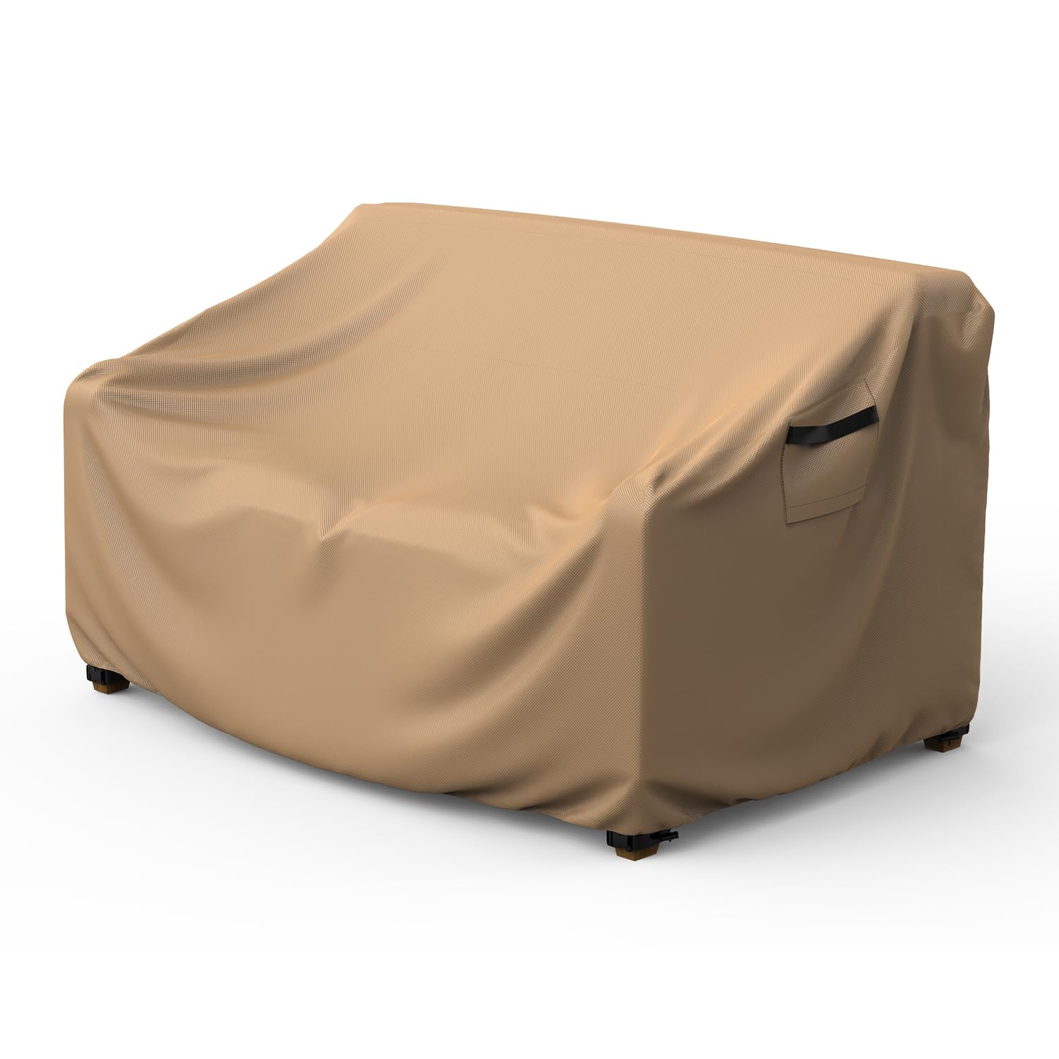 Mrrihand Heavy Duty Patio Sofa Cover, 3-Seater Outdoor Sofa Loveseat Cover, Outdoor Patio Furniture Cover With Air Vent And Handles, 91' L×42' D×32' H, Brown