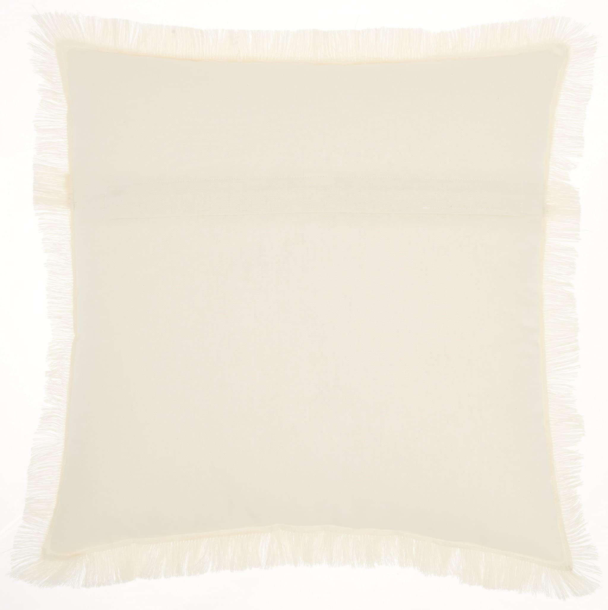 HomeRoots 100% Cotton Solid Ivory Contemporary Throw Pillow