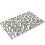 Unique Loom Trellis Frieze Collection Area Rug - Rounded (4' 1'' X 6' 1'', Light Gray/ Ivory)
