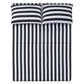 Best Season Stripe Sheet Set-4 Piece Super Soft Microfiber Bedding-Deep Pocket, Stain, Fade & Wrinkle Resistant(Full Size,Black&