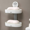 UMAI Soap Holder | 2Tier Bathroom Soap Tray | SoapHolder for Kitchen Sink | Wash Basin Soap Dish | Hanging Sink Organizer Plate