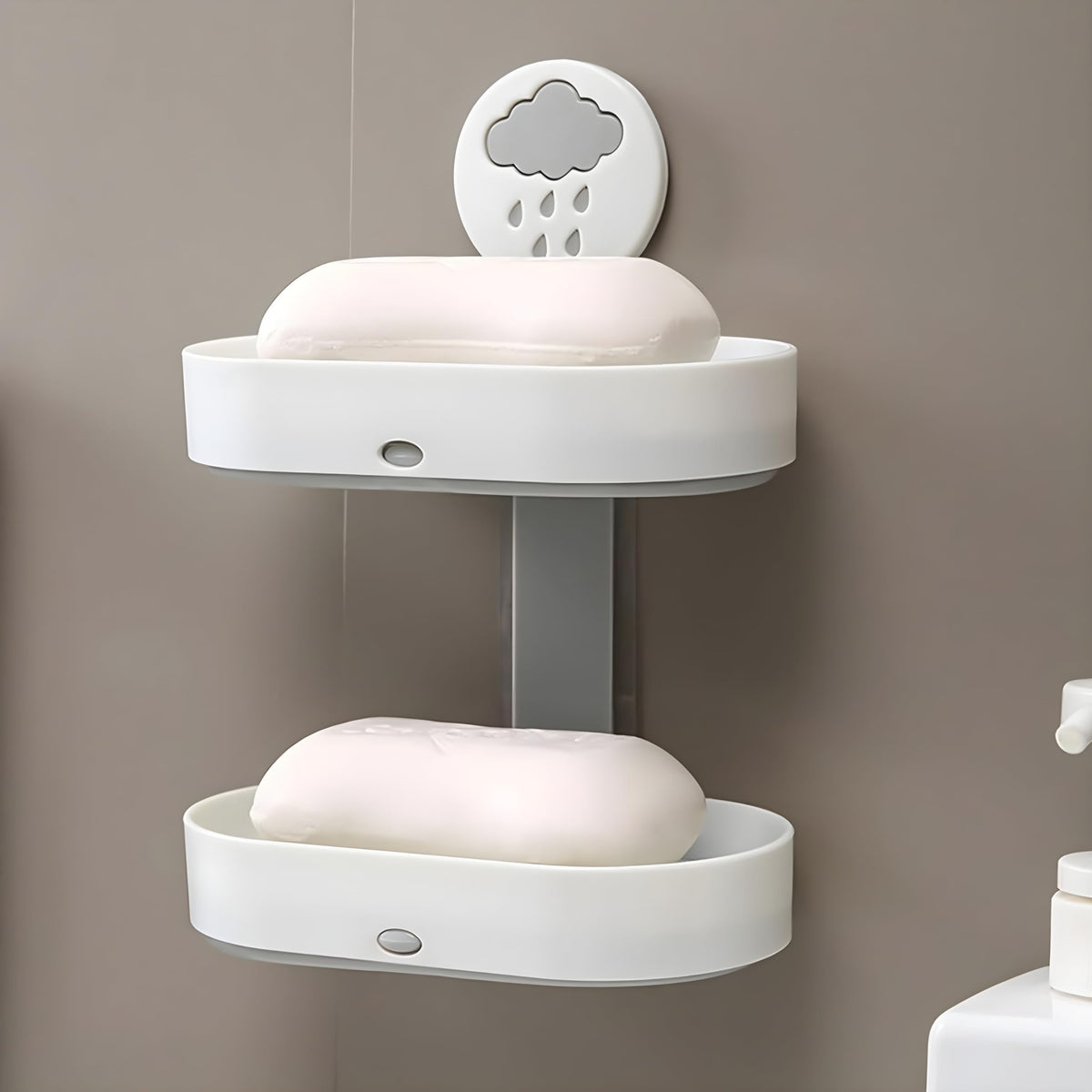 UMAI Soap Holder | 2Tier Bathroom Soap Tray | SoapHolder for Kitchen Sink | Wash Basin Soap Dish | Hanging Sink Organizer Plate