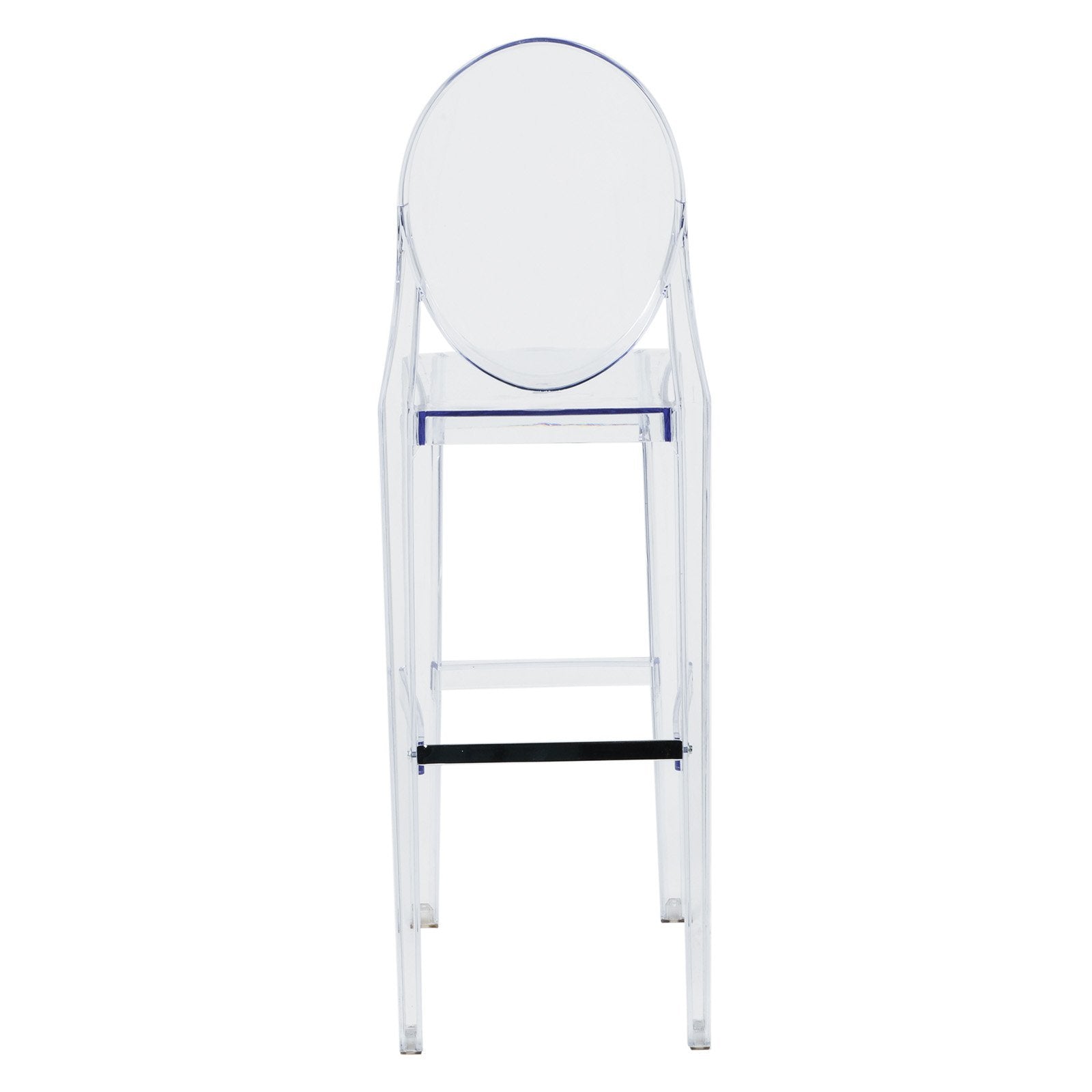 Commercial Seating Products Clear Polycarbonate Kage Barstool With Back Clear/