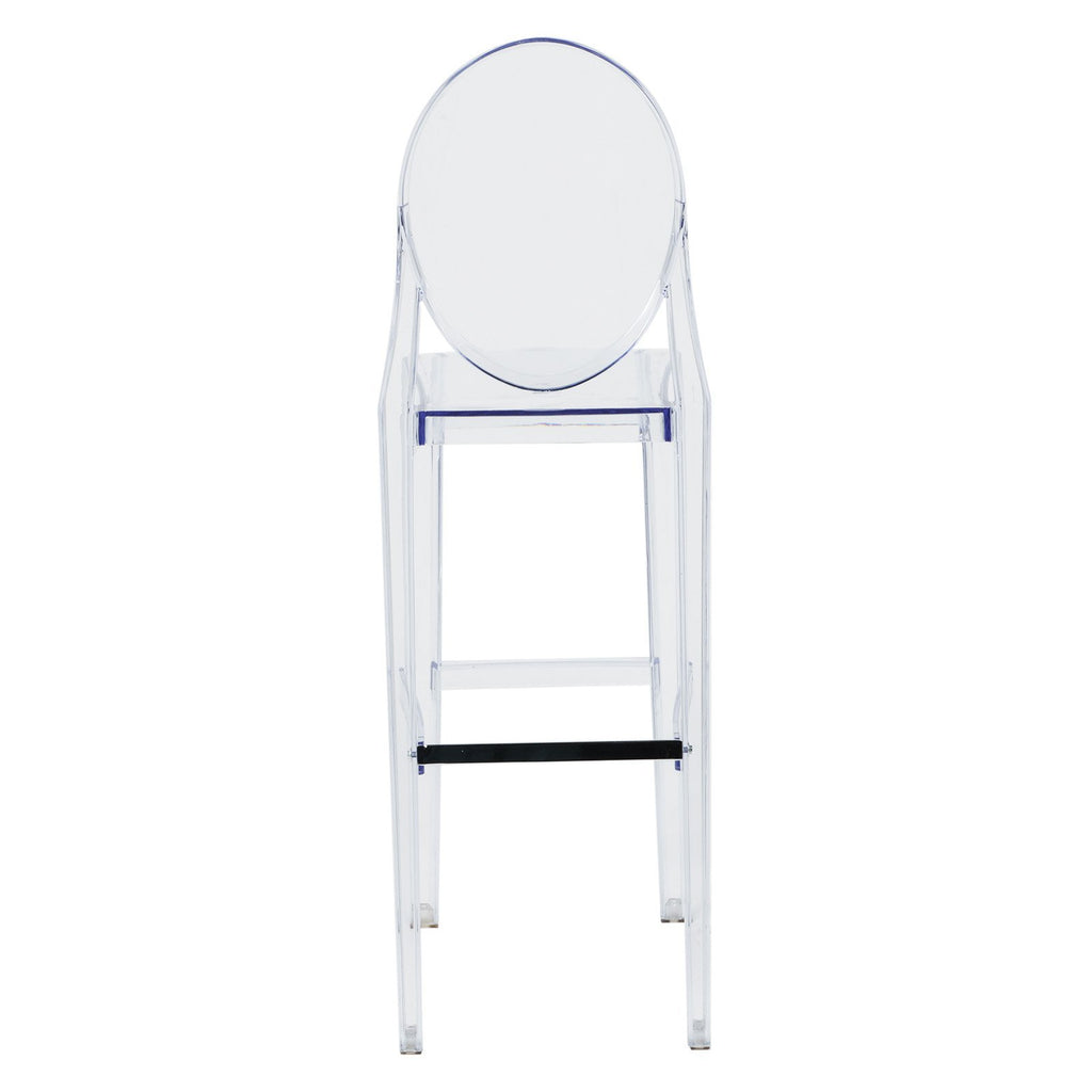 Commercial Seating Products Clear Polycarbonate Kage Barstool With Back Clear/