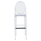 Commercial Seating Products Clear Polycarbonate Kage Barstool With Back Clear/