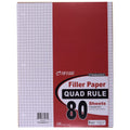 Top Flight Filler Paper, Quadrille Rule, 10.5 X 8 Inches, 80 Sheets (81060),White