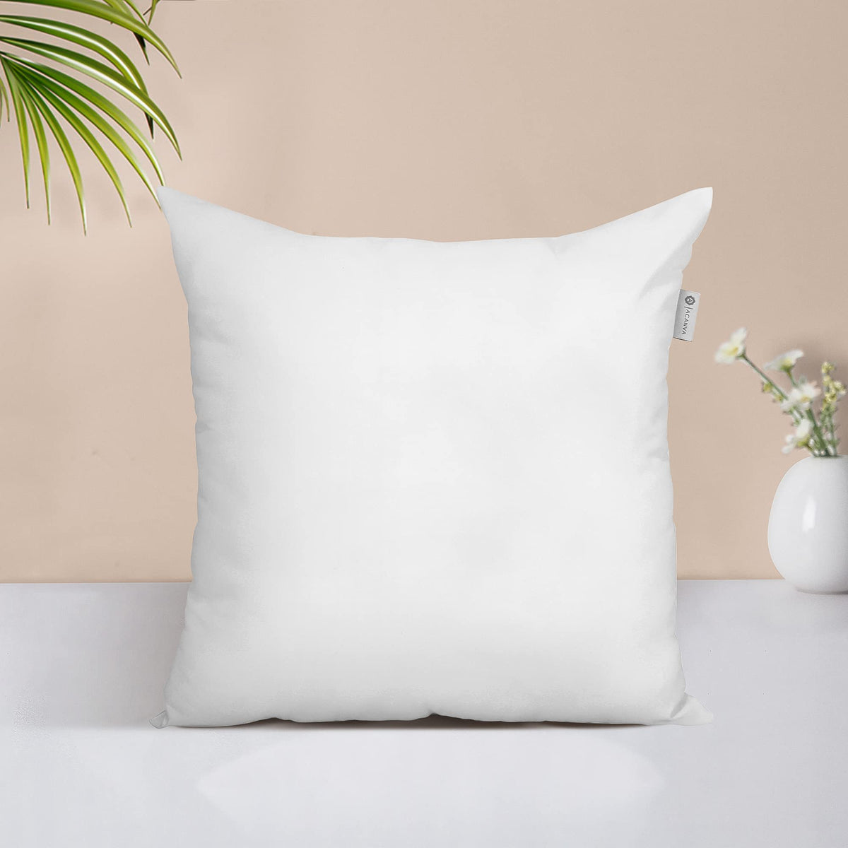 Acanva Throw Pillow Insert Premium Stuffer Sham Square Form For Decorative Cushion Bed Couch Sofa Chair, 12X12(1 Count), White