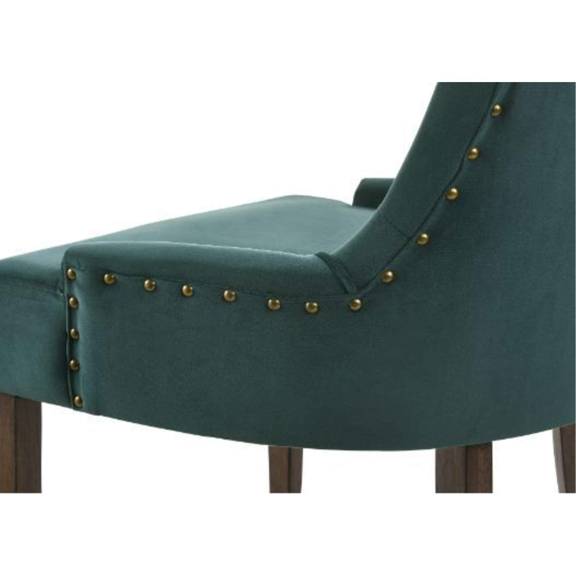 Acme Furniture Farren Side Chair in Green Velvet & Espresso Finish