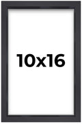 10x16 Shadow Box Frame Contemporary Black | 1'' Depth of Usable Space| Interior Size 10x16 or 16x10 Inches| UV Resistant Acrylic