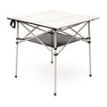 Sunnyfeel Outdoor Folding Table | Lightweight Compact Aluminum Camping Table, Roll Up Top 4 People Portable Camp Square Tables With Carry Bag For Picnic/Cooking/Beach/Travel/Bbq