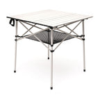 Sunnyfeel Outdoor Folding Table | Lightweight Compact Aluminum Camping Table, Roll Up Top 4 People Portable Camp Square Tables With Carry Bag For Picnic/Cooking/Beach/Travel/Bbq