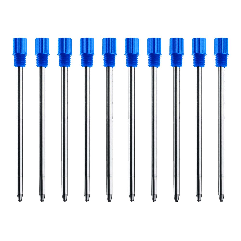 Blue Ink Refills (10 Pcs), Replaceable Pen Refills, 2.75 Inch (70 Mm) Ballpoint Pens Refills, 1.0Mm Medium Tips - Blue