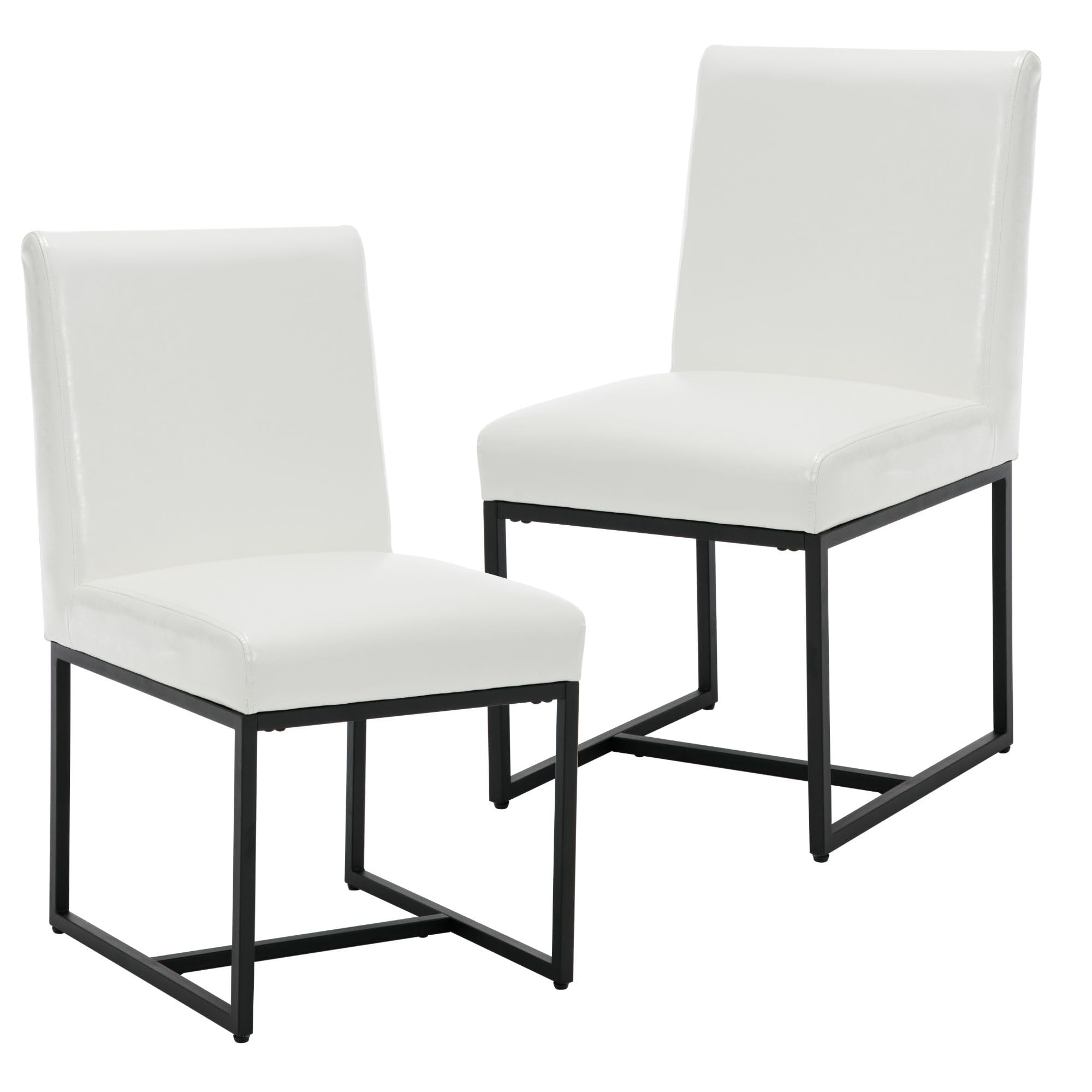 Hny Comfortable Modern Kitchen Chairs Set Of 2, Pu Leather Kitchen & Dining Room Chair, Upholstered Dining Chair Side Chair With