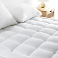 Sonive Quilted Mattress Pad Soft, Fluffy Pillow Top Mattress Cover, Down Alternative Fill Mattress Topper, Streches Up To 21 Inc
