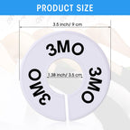 Blulu 10 Pack Clothing Rack Size Dividers Round Hangers Dividers
