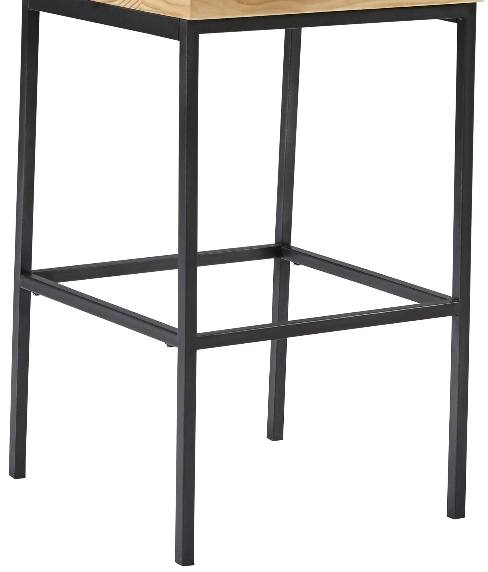 Progressive Furniture Sawyer Wood/Metal Bar Stool Natural/Gunmetal