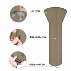 Easy-Going Patio Heater Cover With Zipper And Storage Bag, Waterproof Outdoor Heater Cover Dustproof, Uv-Resisant, Wind-Resistant (89'H X 33'D X 19'B, Camel)