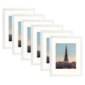 AUEAR 11x14 Picture Frames Set of 6, Matted to 8x10 or 11 by 14 Without Mat, Gallery Wall Photo Frame with Glass, Vertical & Hor