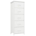 Somdot Tall Dresser for Bedroom with 5 Drawers, Storage Organizer Chest of Drawers with Removable Fabric Bins for Closet Bedside