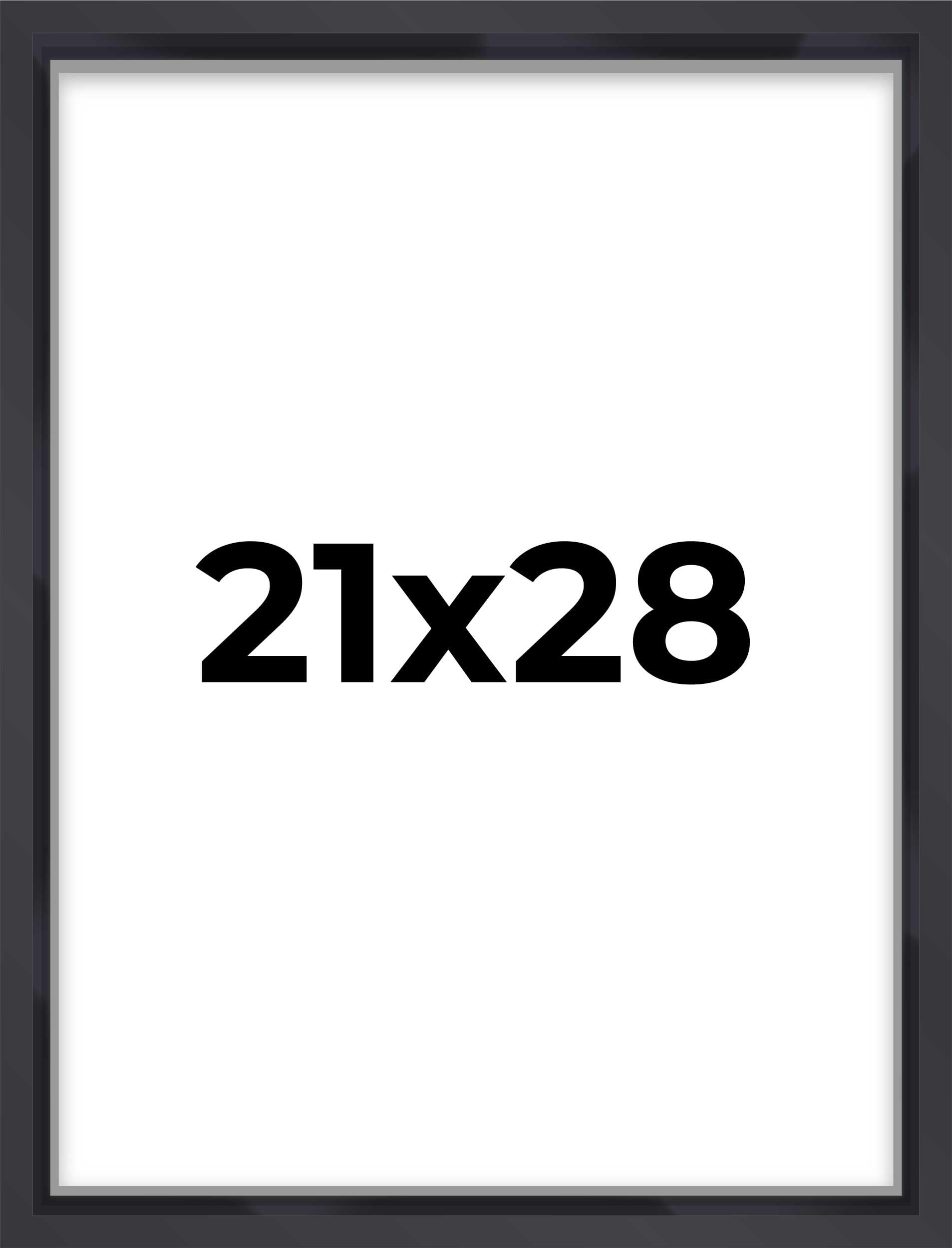 21x28 Shadow Box Frame Contemporary Black | 1'' Depth of Usable Space| Interior Size 21x28 or 28x21 Inches| UV Resistant Acrylic