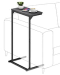TUTOTAK C Shaped End Table, Tray Table, Small Side Table, 28.7 inch Tall Couch Table, Tv Tray, Sofa Table, Living Room, Bed Room