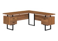 Monarch Specialties 7610 Computer Desk, Home Office, Corner, Left, Right Setup, Storage Drawers, 70 Shape, Work, Laptop, Metal