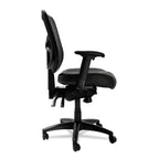 Alera Aleel4215 Elusion Series Supports Up To 275 Lbs. 17.7 In. To 21.4 In. Seat Height Mesh Mid-Back Multifunction Chair - Black
