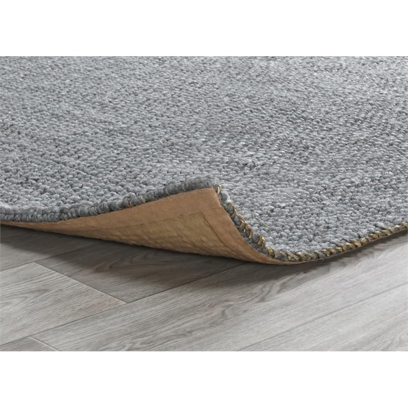 Kosas Home Anello 24 X 36 Jute Fabric & Seagrass Area Rug In Blue/Charcoal