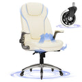 Executive Office Chair-Ergonomic Computer Desk Chair with Upgraded Caster for Swivel, High Back Office Chair with Padded Flip-up