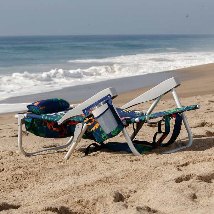 Tommy Bahama Backpack Beach Chair 2 Pack (Tropical Foliage), Dark Blue (2622206)