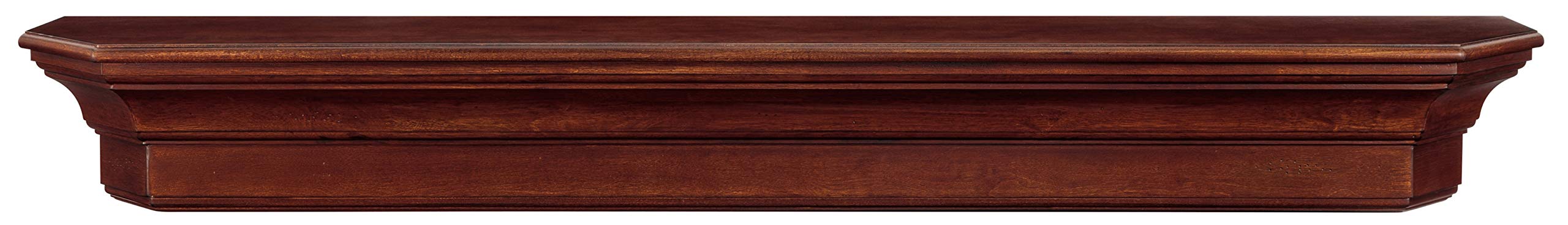 Pearl Mantels 490-72-70 Lindon Wood Wall Shelf, 72-Inch, Distressed Cherry