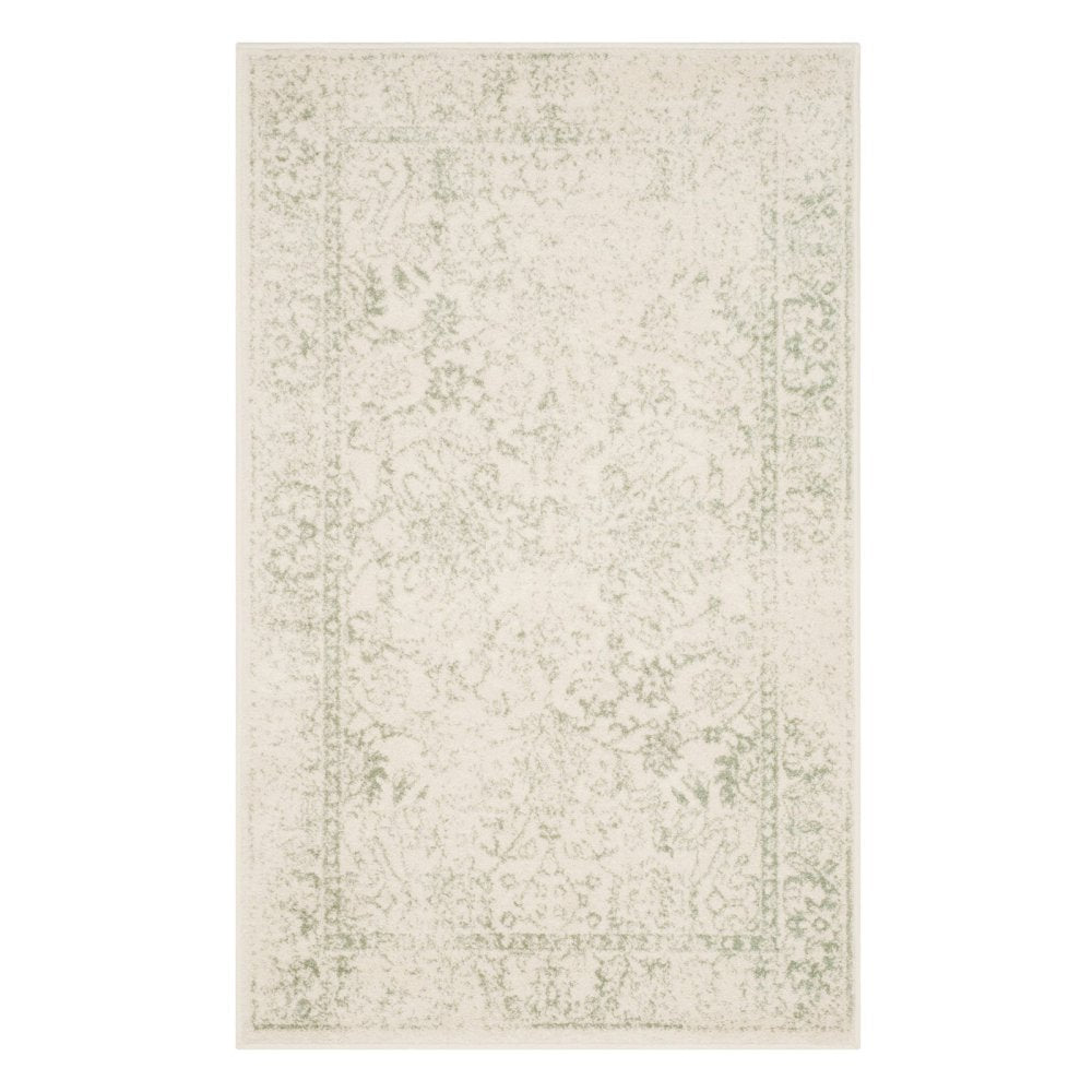 SAFAVIEH Adirondack Collection 6 Square Ivory / Sage ADR109V Oriental Distressed Non-Shedding Living Room Bedroom Dining Home O