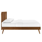 Modway Mod-6628-Wal Marlee Full Wood Platform Bed With Splayed Legs, Walnut