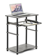 Furinno 10016Gyw/Bk Home Laptop Notebook Computer Desk, French Oak Grey/Black