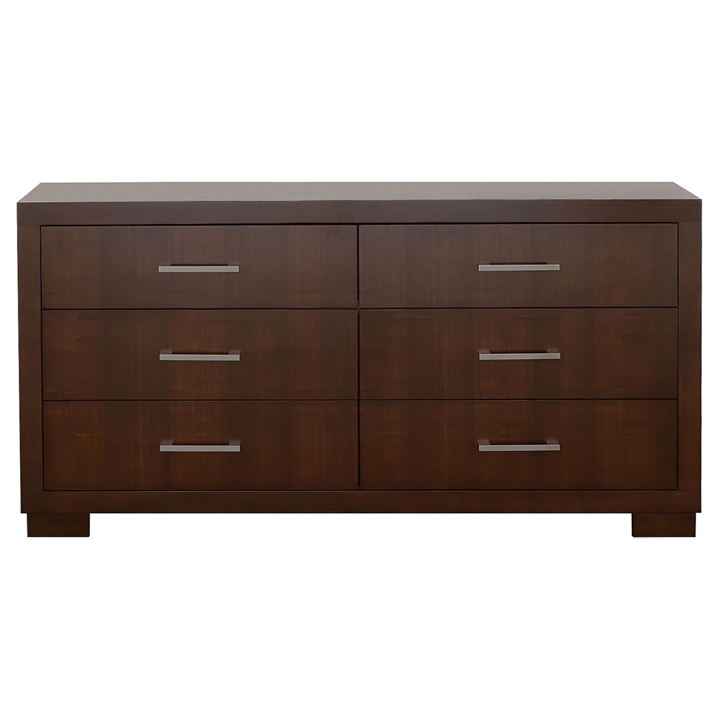 Coaster Home Furnishings Jessica Contemporary 64-inch 6-Drawer Bedroom Dresser Clothing Storage Cabinet Wide Chest of Drawers Organizer Unit Cappuccino 200713