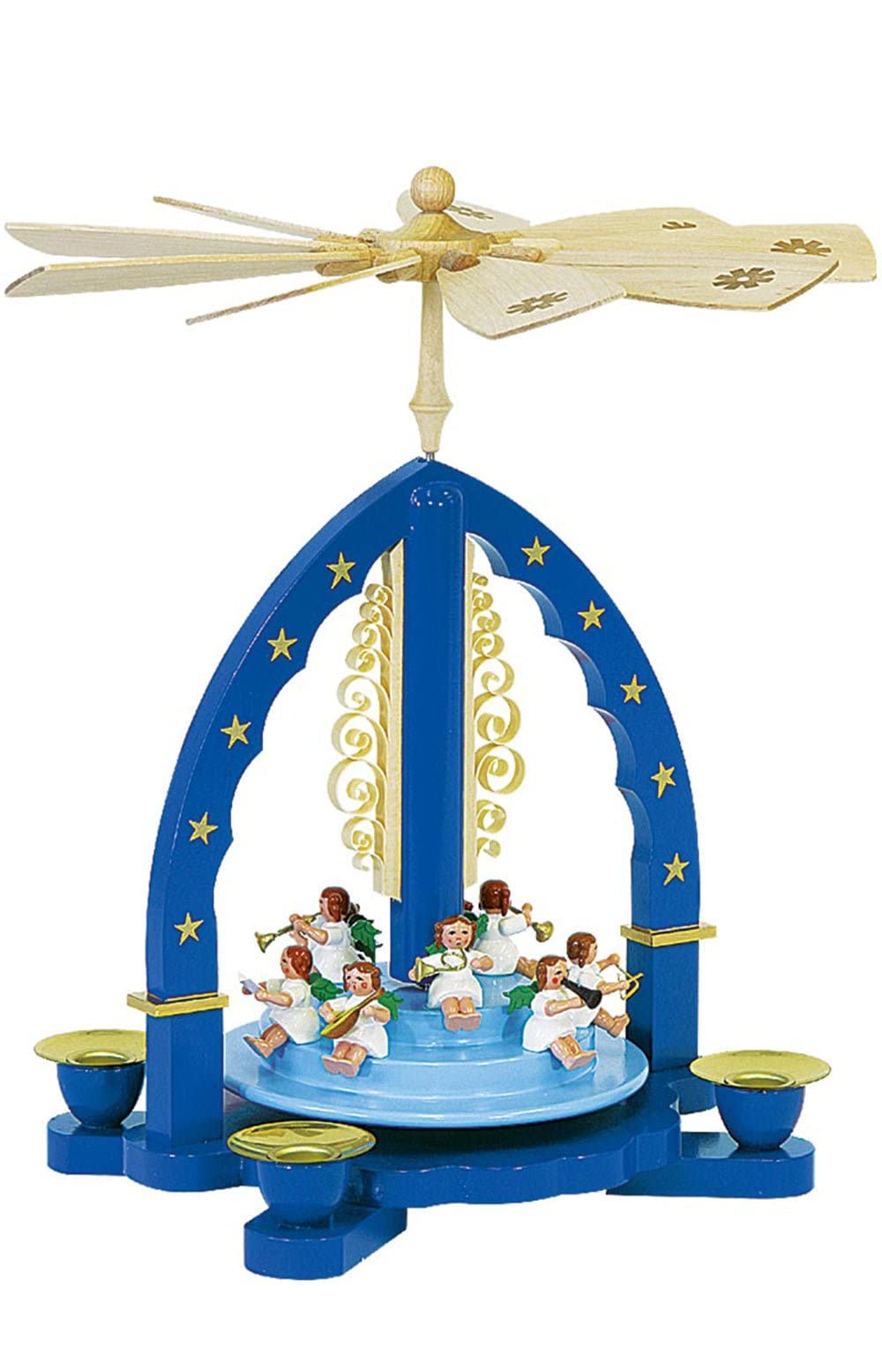 Alexander Taron 1605 Richard Glaesser Pyramid-Angel Musicians-10.5" H W X 9.25", Blue