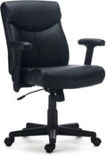 Staples Traymore Ergonomic Manager And Executive Office Chair, Task Desk Swivel Chair With Wheels, Adjustable Height, Luxura Fau